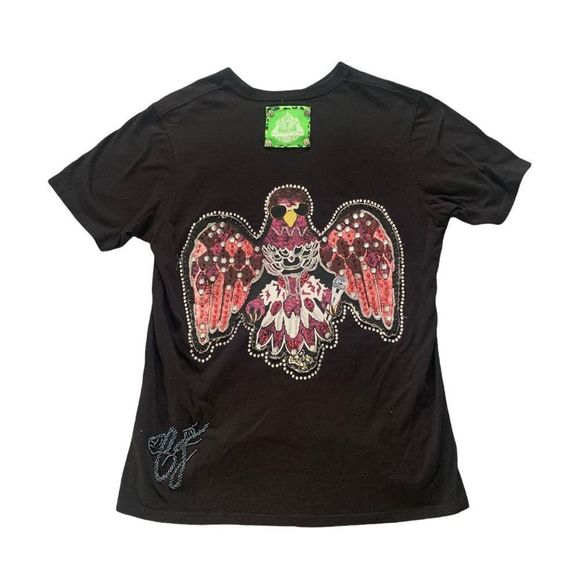 Elvis Jesus Bird Black Short Sleeve T Shirt - Picture 1 of 4